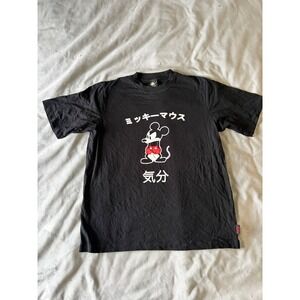 Disney x Forever 21 Mickey Mouse Japanese Graphic T-Shirt Black Mens Small